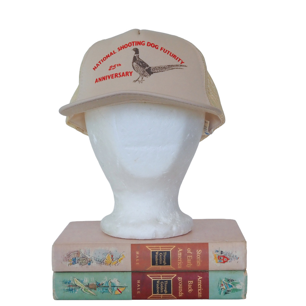 VTG 80s National Shooting Dog Futurity Snapback Trucker Hat Hunting Dog Mesh Cap